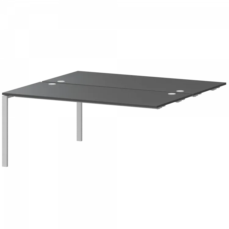 Модуль двойной на 2 рабочих места АМБЭ-004 Антрацит/Белый 1600x1496x760 Арго-М