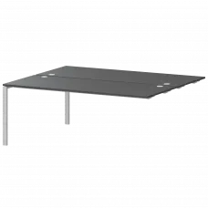 Модуль двойной на 2 рабочих места АМБЭ-005 Антрацит/Белый 1800x1496x760 Арго-М