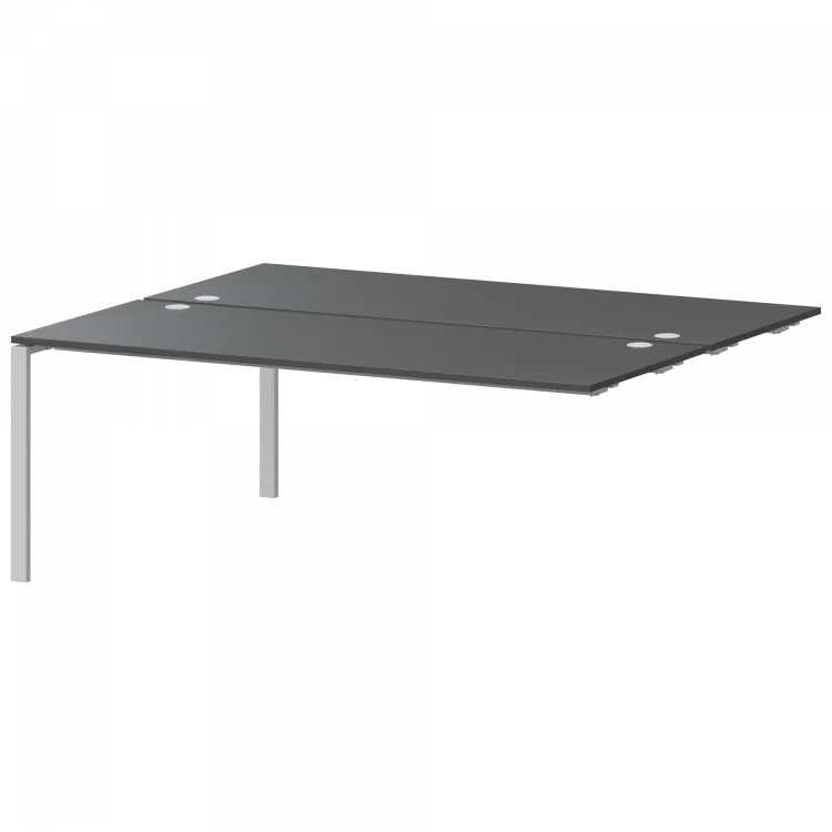 Модуль двойной на 2 рабочих места АМБЭ-005 Антрацит/Белый 1800x1496x760 Арго-М