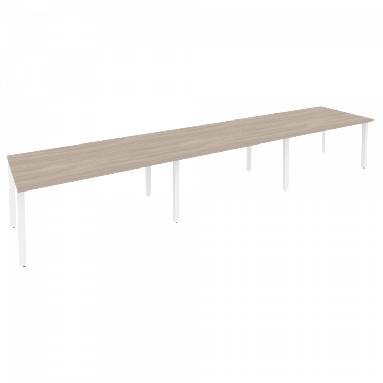 Onix Стол переговорный O.MP-PRG-3.4 Дуб Аттик/Металл Белый 4740*980*750