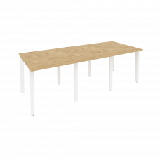 Onix Стол переговорный O.MP-PRG-3.0 Тиквуд Светлый/Металл Белый 2340*980*750