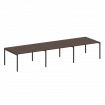 Metal System Quattro Переговорный стол (3 столешницы) на П-оразном м/к 40БП.ПРГ-3.3 Венге Цаво/Метал
