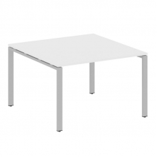 Metal System Переговорный стол (1 столешница) на П-образном м/к БП.ПРГ-1.2 Белый/Металл Серый 1200*1