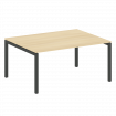 Metal System Quattro Переговорный стол (1 столешница) на П-образном м/к 50БП.ПРГ-1.4 Акация Лорка/Ме