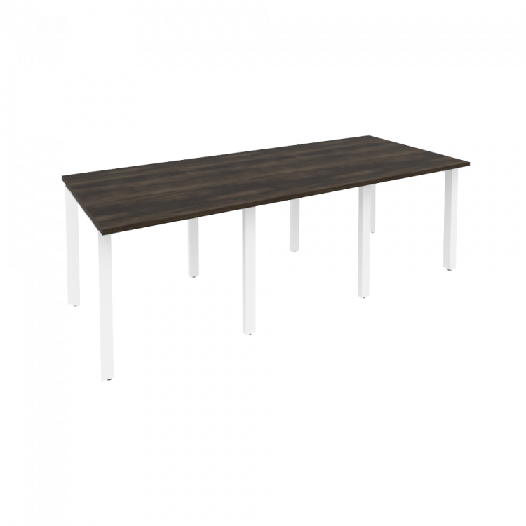 Onix Стол переговорный O.MP-PRG-3.0 Дуб Мали/Металл Белый 2340*980*750