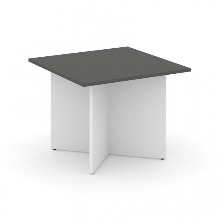 Style Project Стол переговорный квадрат. SN-D.SPRG-003 Антрацит/Белый 980*980*750