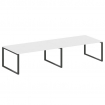 Metal System Переговорный стол (2 столешницы) на О-образном м/к БО.ПРГ-2.5 Белый/Металл Антрацит 360