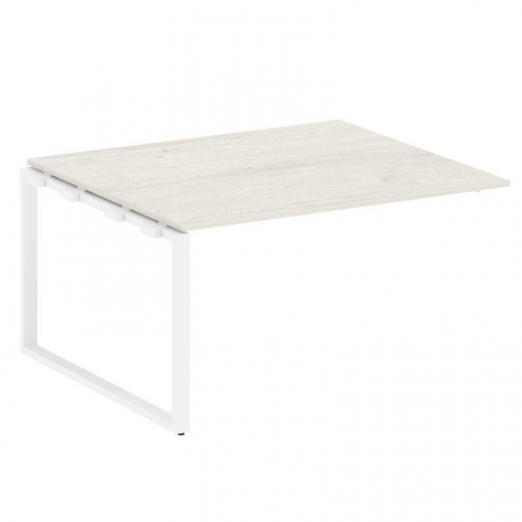 Metal System Проходной элемент перег. стола на О-образном м/к БО.ППРГ-3 Дуб Наварра/Металл Белый 140