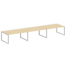 Metal System Переговорный стол (3 столешницы) на О-оразном м/к БО.ПРГ-3.5 Акация Лорка/Металл Серый