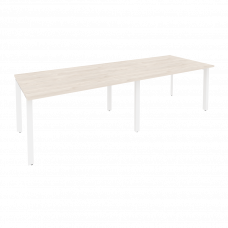Onix Стол переговорный O.MP-PRG-2.3 Денвер Светлый/Металл Белый 2760*980*750