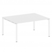 Metal System Переговорный стол (1 столешница) на П-образном м/к БП.ПРГ-1.4 Белый/Металл Белый 1600*1