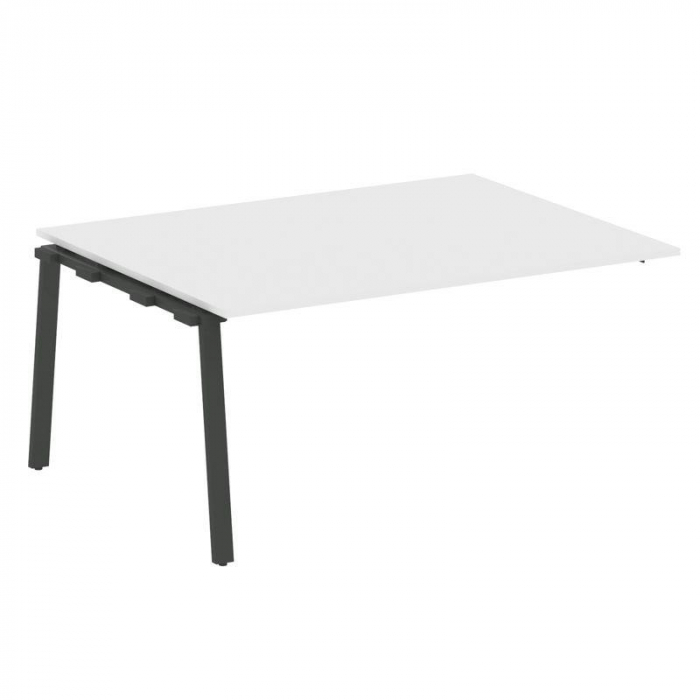 Метал Систем Проходной элемент перег. стола на А-образном м/к БА.ППРГ-4 Белый/Металл Антрацит 1600*1