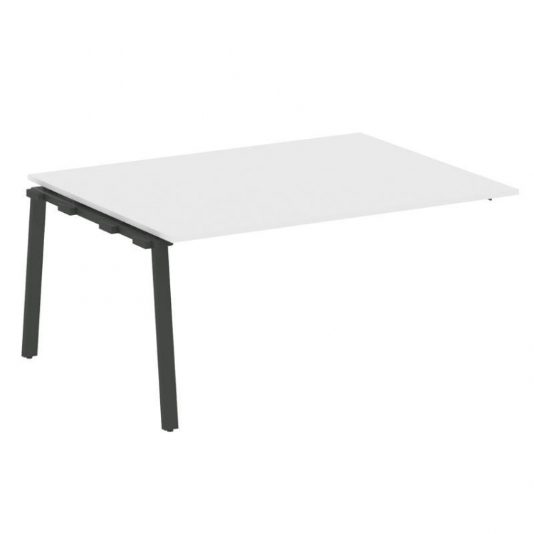 Metal System Проходной элемент перег. стола на А-образном м/к БА.ППРГ-4 Белый/Металл Антрацит 1600*1