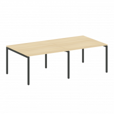 Metal System Quattro Переговорный стол (2 столешницы) на П-образном м/к 40БП.ПРГ-2.2 Акация Лорка/Ме