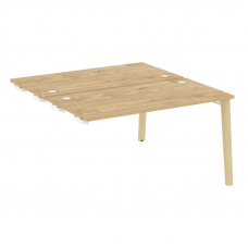 Onix Wood Стол-приставка двойной OW.D.SPR-3.7 Тиквуд Светлый/Дуб Светлый/Металл Белый 1380*1475*750