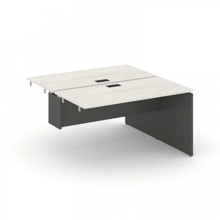 Style Project Стол-приставка к опор. элем. SN-D.DPRS-014 Дуб Наварра/Антрацит/Черная Заглушка 1580*1