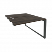 Onix Стол-приставка двойной на О-образном м/к к опорым элем. O.MO-D.SPR-2.7 Дуб Мали/Металл Антрацит