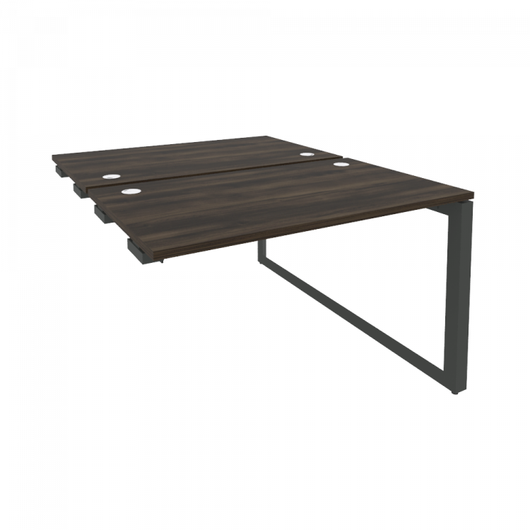 Onix Стол-приставка двойной на О-образном м/к к опорым элем. O.MO-D.SPR-2.7 Дуб Мали/Металл Антрацит