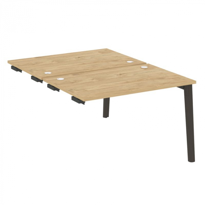 Onix Wood Стол-приставка двойной OW.D.SPR-2.8 Тиквуд Светлый/Дуб Темный/Металл Антрацит 1180*1635*75