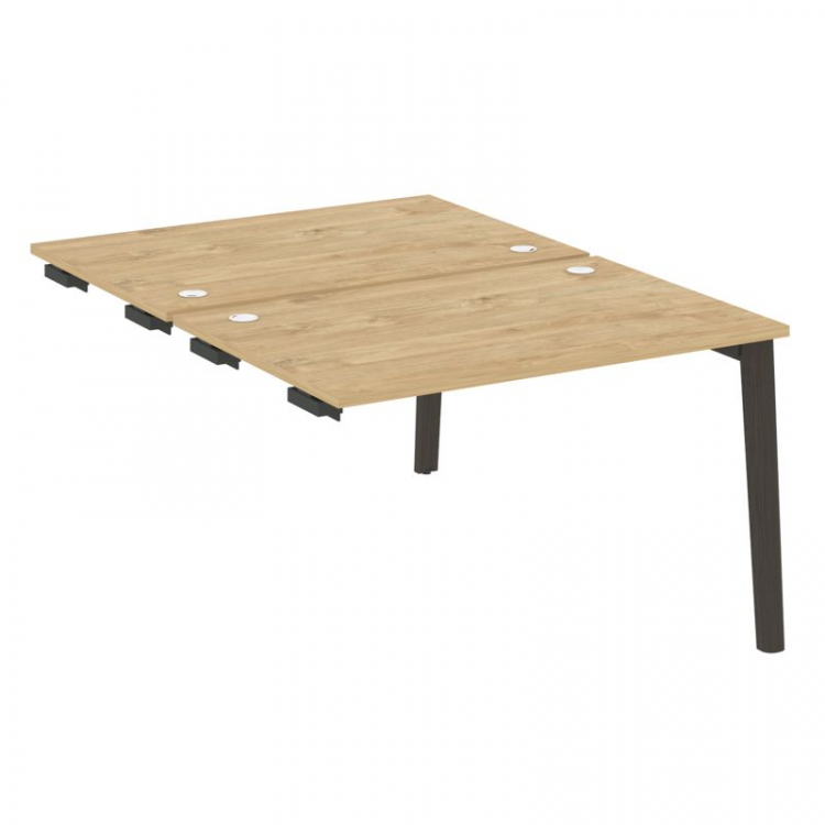 Onix Wood Стол-приставка двойной OW.D.SPR-2.8 Тиквуд Светлый/Дуб Темный/Металл Антрацит 1180*1635*75