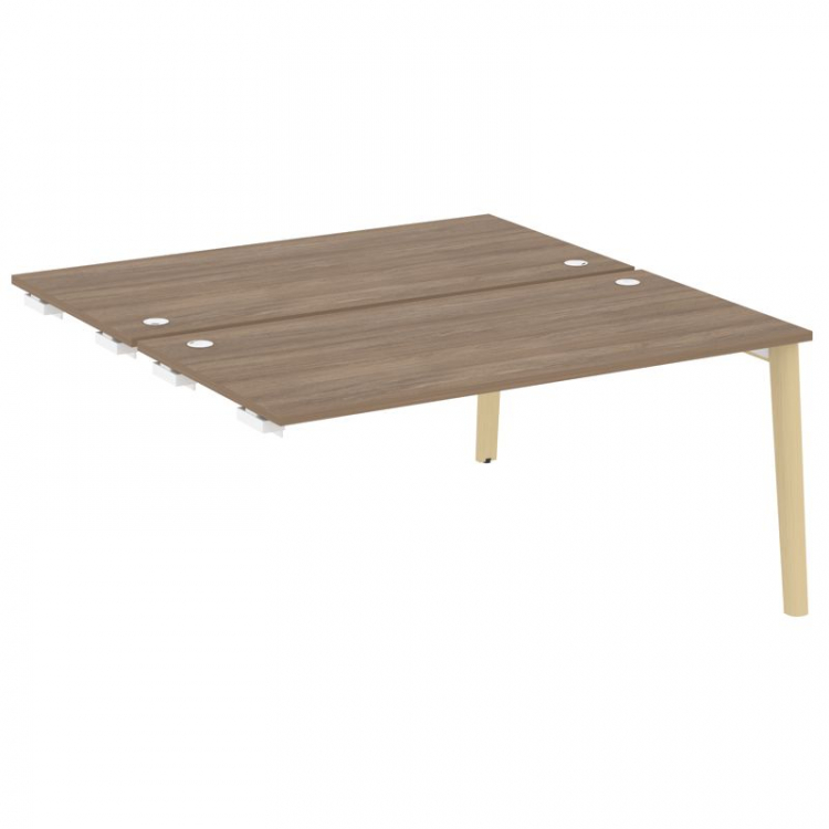 Onix Wood Стол-приставка двойной OW.D.SPR-4.8 Дуб Аризона/Дуб Светлый/Металл Белый 1580*1635*750