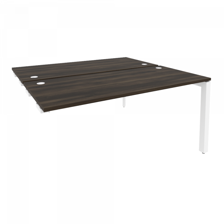 Onix Стол-приставка двойной на П-образном м/к к опорным элем. O.MP-D.SPR-4.7 Дуб Мали/Металл Белый 1