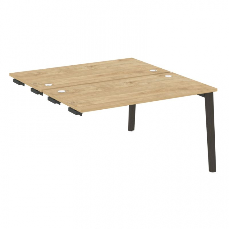 Onix Wood Стол-приставка двойной OW.D.SPR-3.7 Тиквуд Светлый/Дуб Темный/Металл Антрацит 1380*1475*75