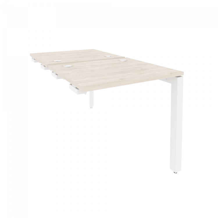 Onix Стол-приставка двойной на П-образном м/к к опорным элем. O.MP-D.SPR-0.7 Денвер Светлый/Металл Б