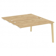 Onix Wood Стол-приставка двойной OW.D.SPR-3.8 Тиквуд Светлый/Дуб Светлый/Металл Белый 1380*1635*750