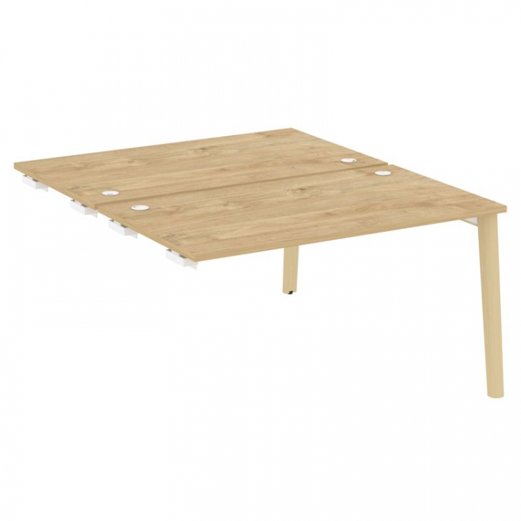 Onix Wood Стол-приставка двойной OW.D.SPR-3.8 Тиквуд Светлый/Дуб Светлый/Металл Белый 1380*1635*750