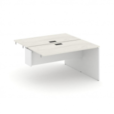 Style Project Стол-приставка к опор. элем. SN-D.DPRS-013 Дуб Наварра/Белый/Черная Заглушка 1380*1432