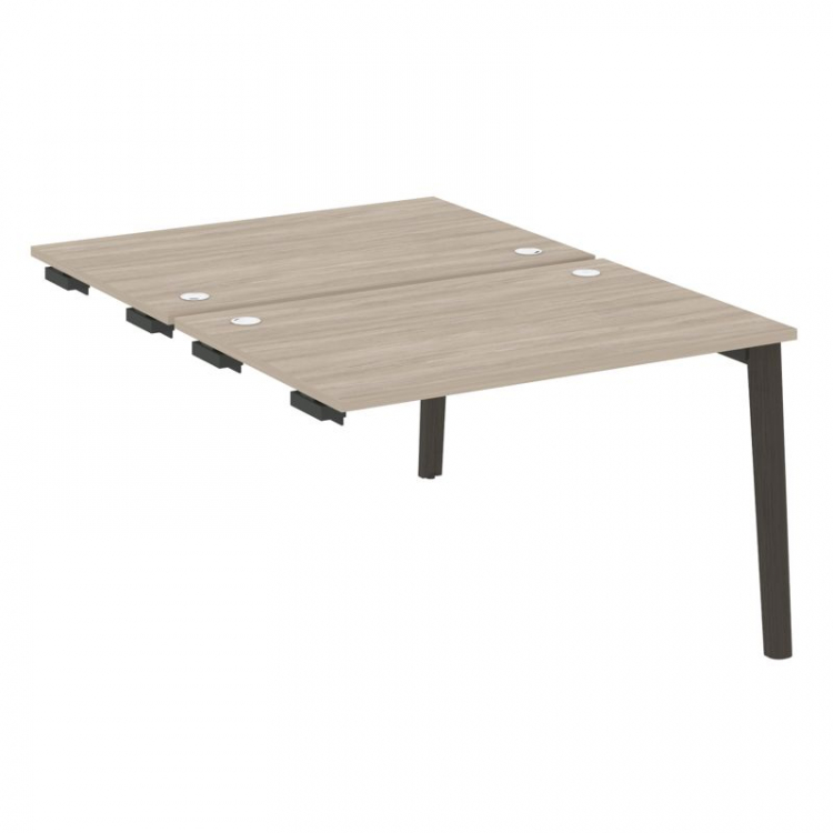 Onix Wood Стол-приставка двойной OW.D.SPR-2.8 Дуб Аттик/Дуб Темный/Металл Антрацит 1180*1635*750