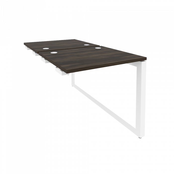 Onix Стол-приставка двойной на О-образном м/к к опорым элем. O.MO-D.SPR-0.7 Дуб Мали/Металл Белый 78