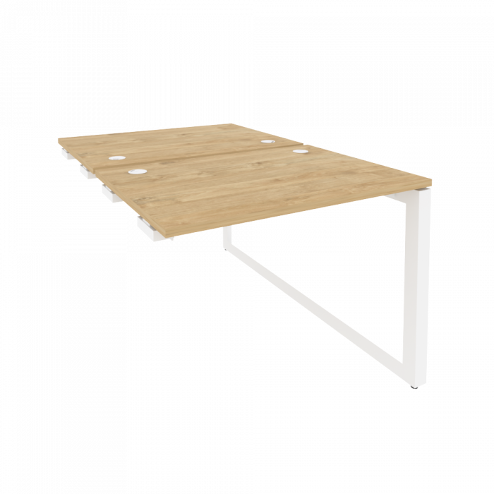 Onix Стол-приставка двойной на О-образном м/к к опорым элем. O.MO-D.SPR-1.7 Тиквуд Светлый/Металл Бе