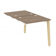 Onix Wood Стол-приставка двойной OW.D.SPR-0.7 Дуб Аризона/Дуб Светлый/Металл Белый 780*1475*750