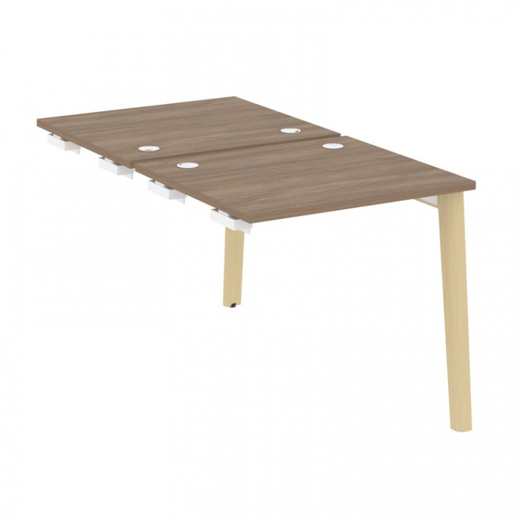 Onix Wood Стол-приставка двойной OW.D.SPR-0.7 Дуб Аризона/Дуб Светлый/Металл Белый 780*1475*750