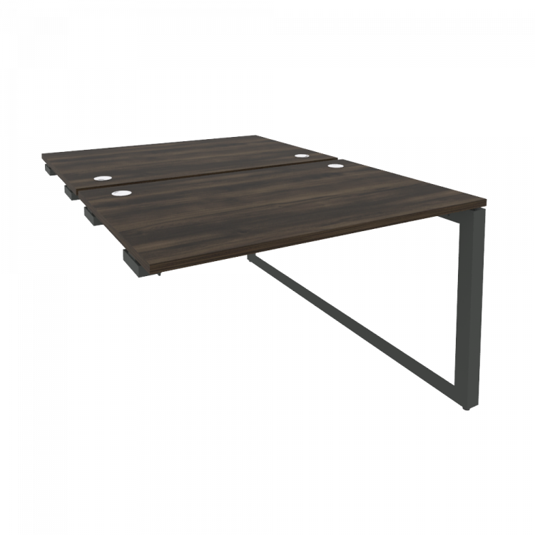 Onix Стол-приставка двойной на О-образном м/к к опорым элем. O.MO-D.SPR-2.8 Дуб Мали/Металл Антрацит