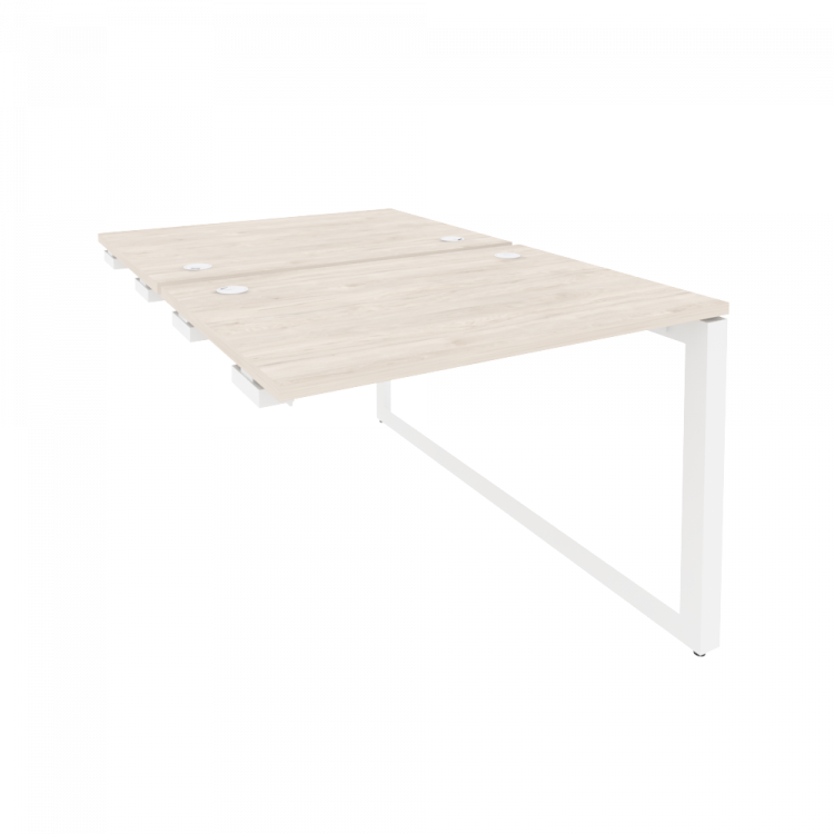 Onix Стол-приставка двойной на О-образном м/к к опорым элем. O.MO-D.SPR-1.7 Денвер Светлый/Металл Бе