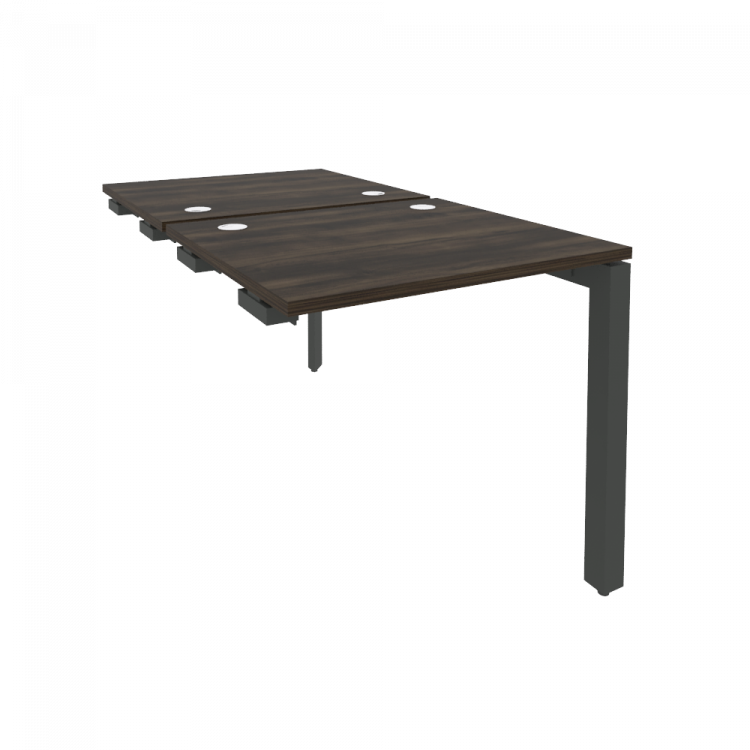 Onix Стол-приставка двойной на П-образном м/к к опорным элем. O.MP-D.SPR-0.7 Дуб Мали/Металл Антраци