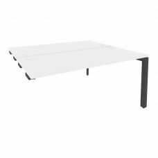 Onix Стол-приставка двойной на П-образном м/к к опорным элем. O.MP-D.SPR-4.7 Белый Бриллиант/Металл