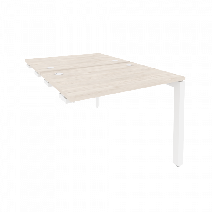 Onix Стол-приставка двойной на П-образном м/к к опорным элем. O.MP-D.SPR-1.7 Денвер Светлый/Металл Б