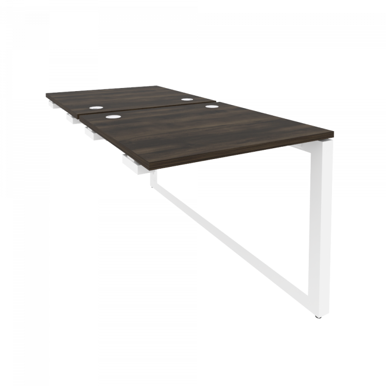 Onix Стол-приставка двойной на О-образном м/к к опорым элем. O.MO-D.SPR-0.8 Дуб Мали/Металл Белый 78