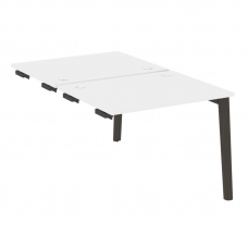 Onix Wood Стол-приставка двойной OW.D.SPR-1.8 Белый Бриллиант/Дуб Темный/Металл Антрацит 980*1635*75