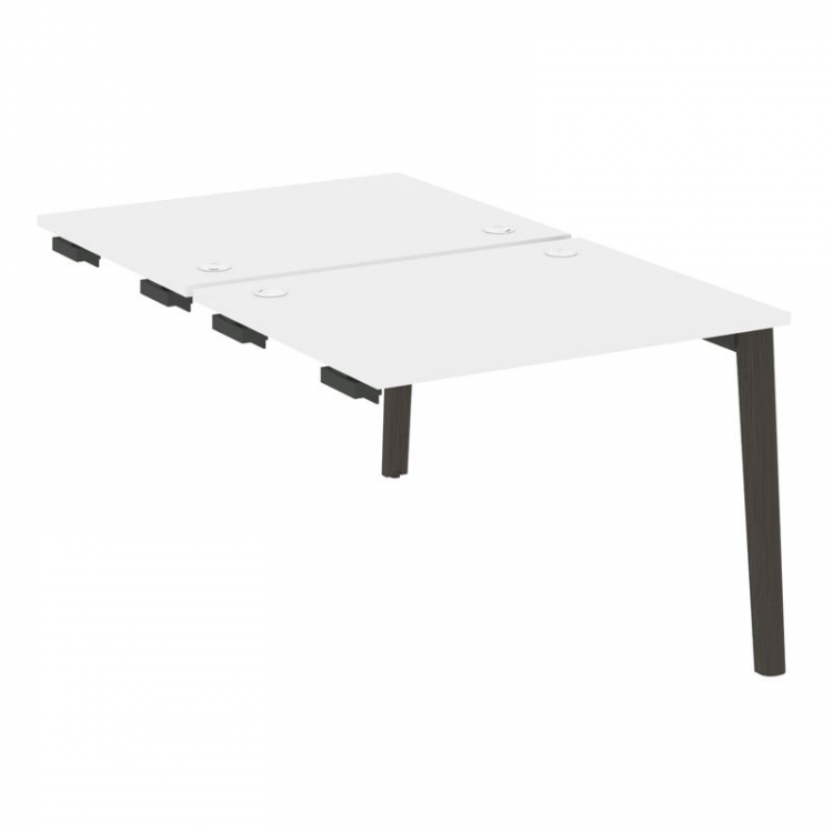 Onix Wood Стол-приставка двойной OW.D.SPR-1.8 Белый Бриллиант/Дуб Темный/Металл Антрацит 980*1635*75