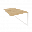Onix Стол-приставка двойной на О-образном м/к к опорым элем. O.MO-D.SPR-1.8 Тиквуд Светлый/Металл Бе