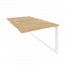 Onix Стол-приставка двойной на О-образном м/к к опорым элем. O.MO-D.SPR-1.8 Тиквуд Светлый/Металл Бе