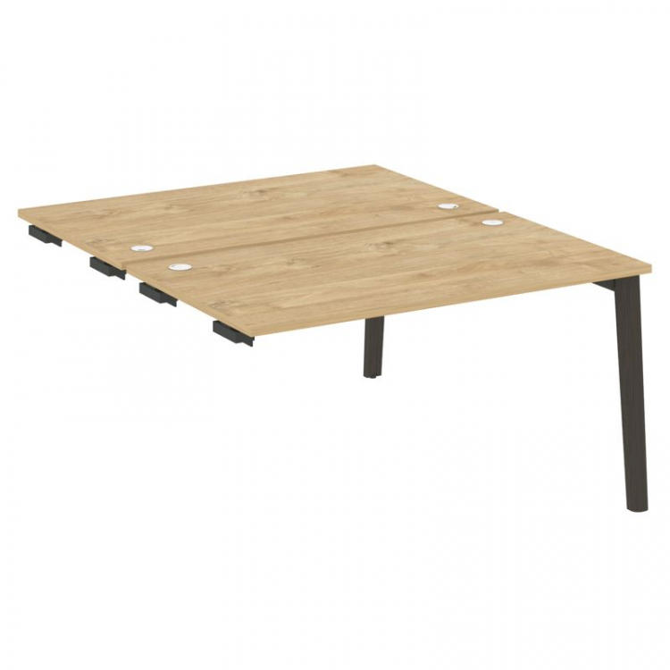 Onix Wood Стол-приставка двойной OW.D.SPR-3.8 Тиквуд Светлый/Дуб Темный/Металл Антрацит 1380*1635*75