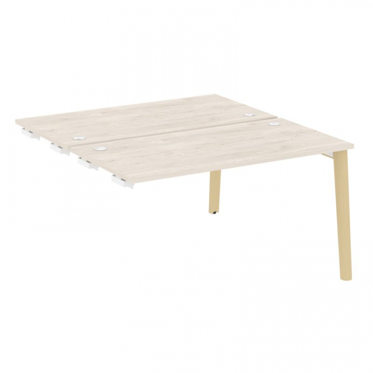 Onix Wood Стол-приставка двойной OW.D.SPR-3.7 Денвер Светлый/Дуб Светлый/Металл Белый 1380*1475*750