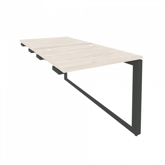 Onix Стол-приставка двойной на О-образном м/к к опорым элем. O.MO-D.SPR-0.8 Денвер Светлый/Металл Ан