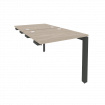 Onix Стол-приставка двойной на П-образном м/к к опорным элем. O.MP-D.SPR-0.7 Дуб Аттик/Металл Антрац